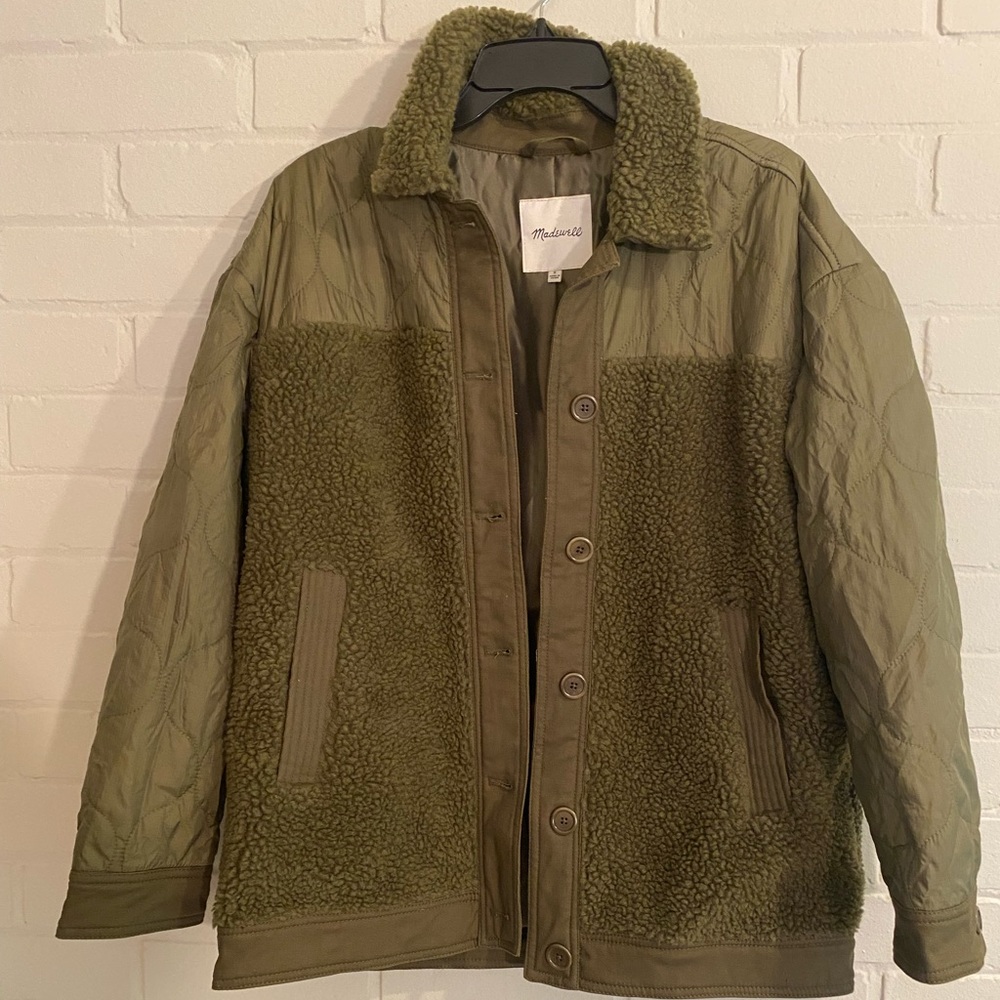 Madewell Quilted Sherpa Coat